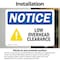 Signmission Low Overhead Clearance Sign With Symbol, 5 in W x Rectangle, Vinyl Decal OS-2PACK-NS-D-35-L-14066 - alternate 6
